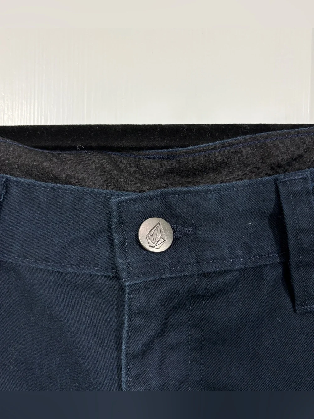 Volcom Mens Chino Pants Size 29 Navy Blue Tapered